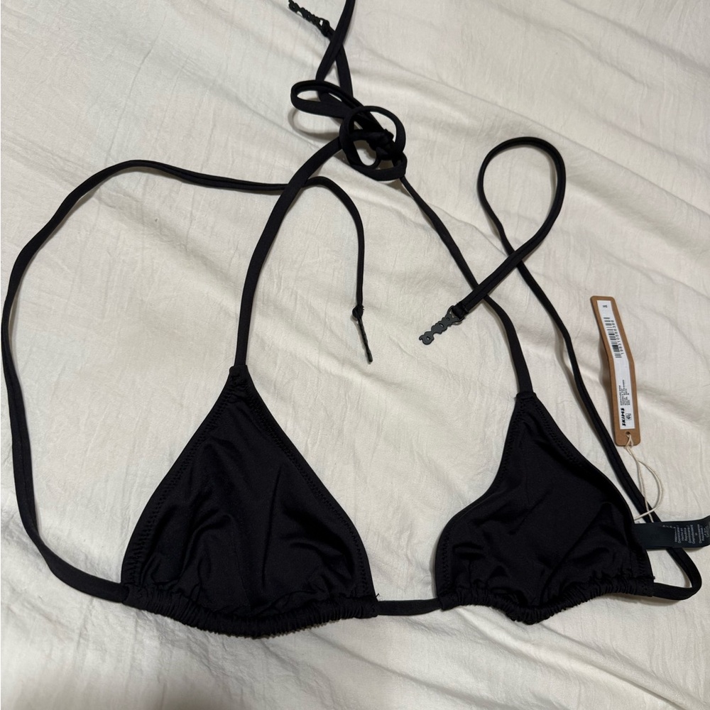 SKIMS Onyx Triangle Bikini Top